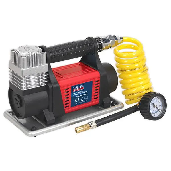 Sealey MAC04 12V Heavy-Duty Tyre Inflator/Mini Air Compressor