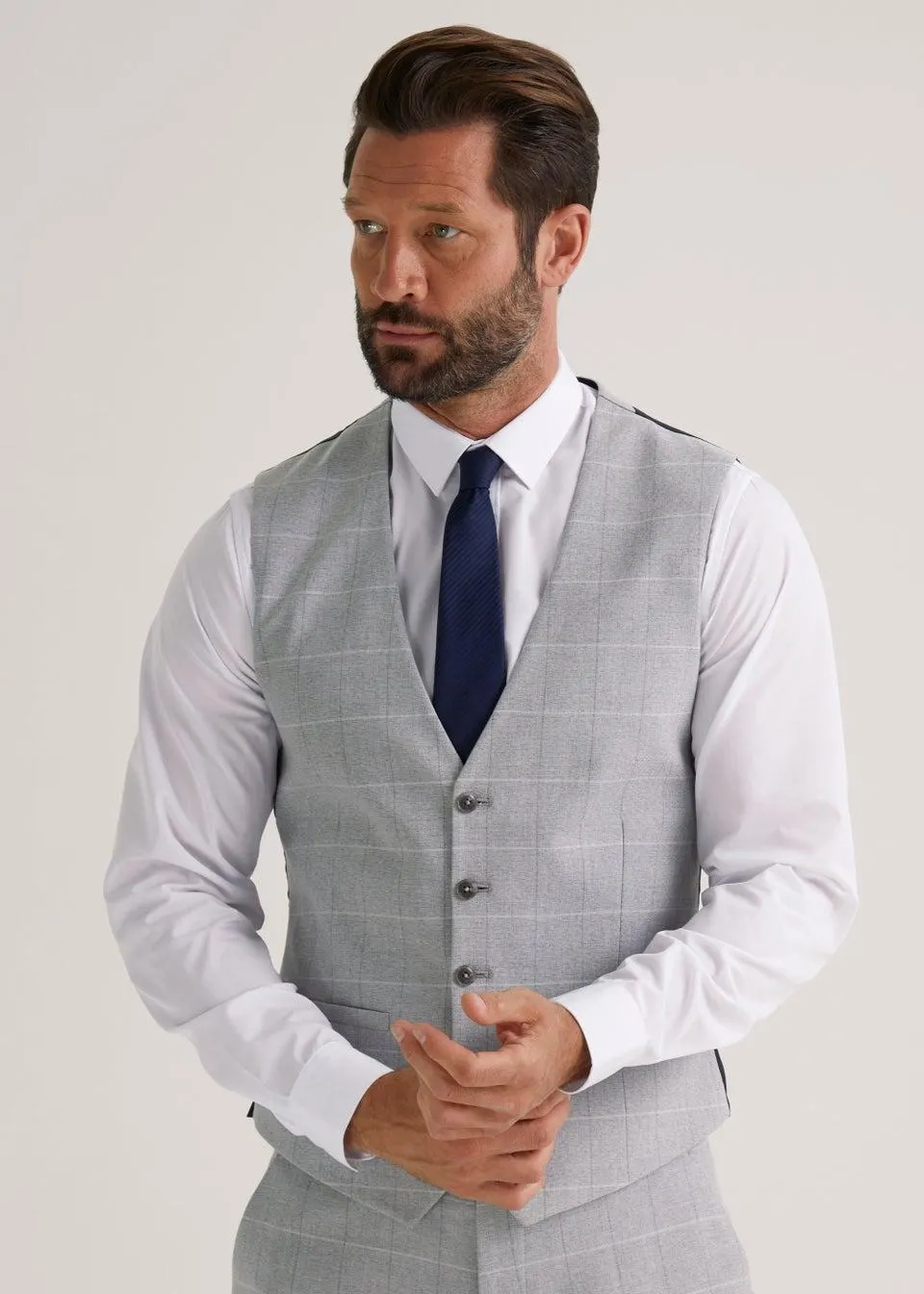 Taylor & Wright Grey Jackman Suit Waistcoat