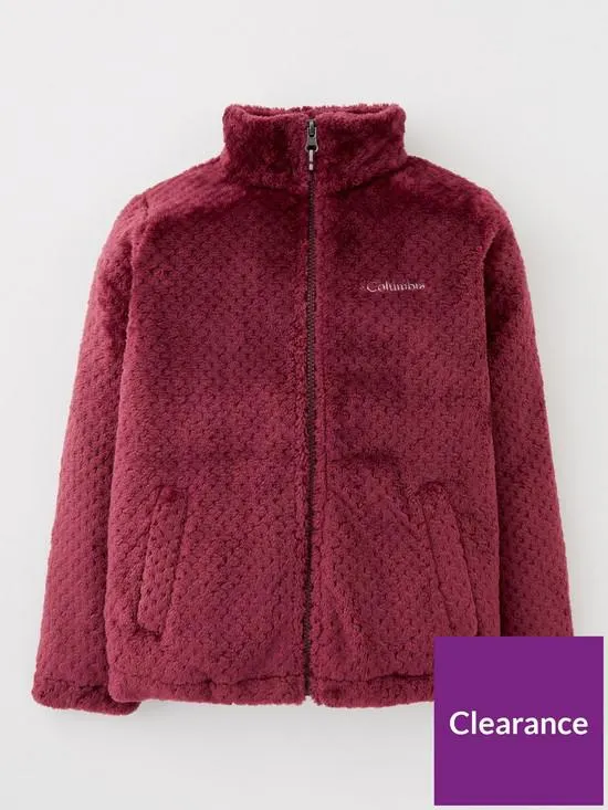 Girls Fireside Sherpa Full Zip Fleece - Purple