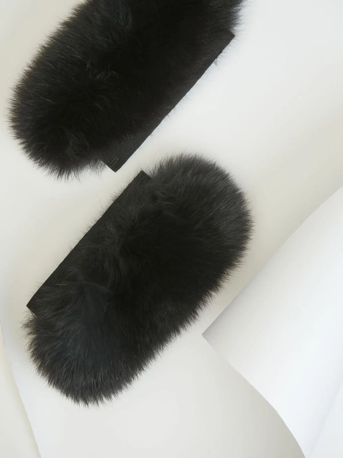 Fox fur cuffs