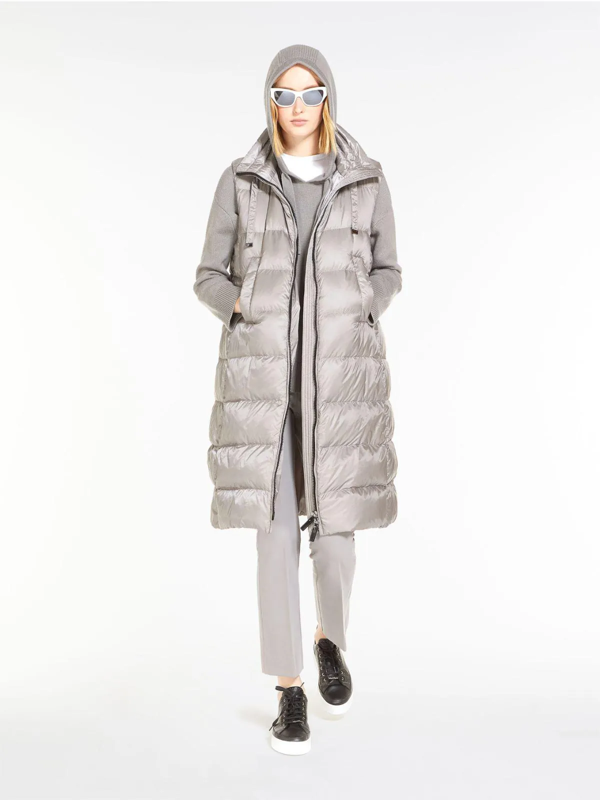 Water-repellent technical canvas gilet