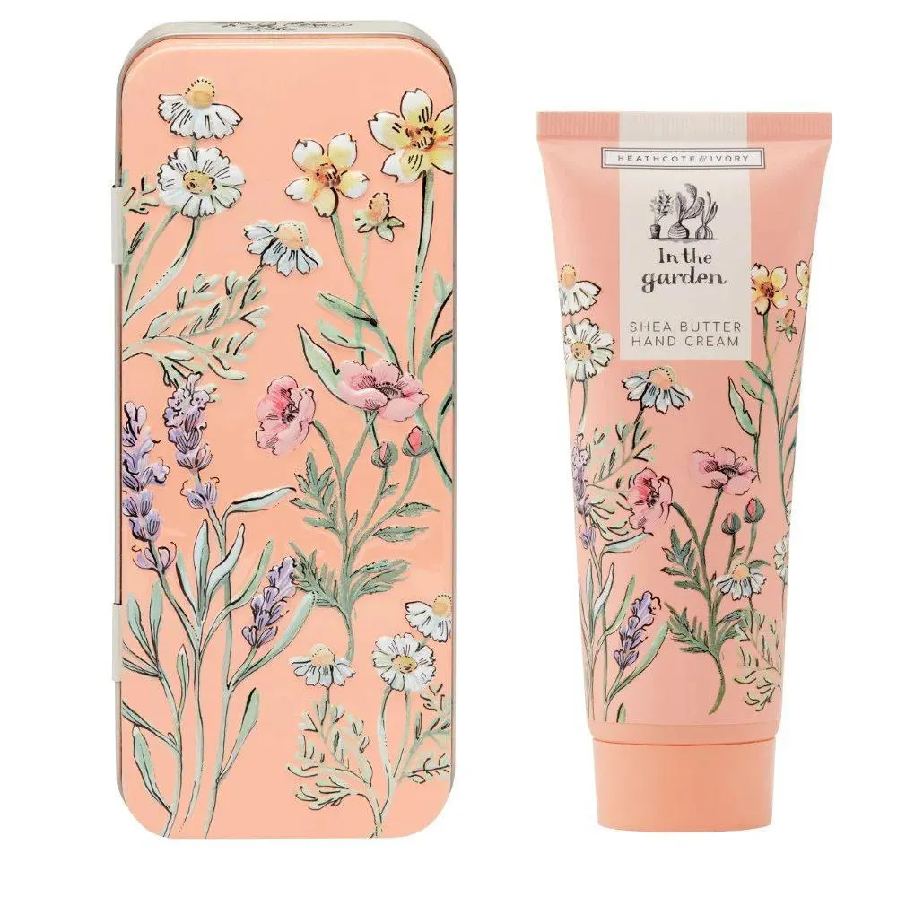 Heathcote & Ivory In The Garden Hand Cream in Embossed Tin 100ml