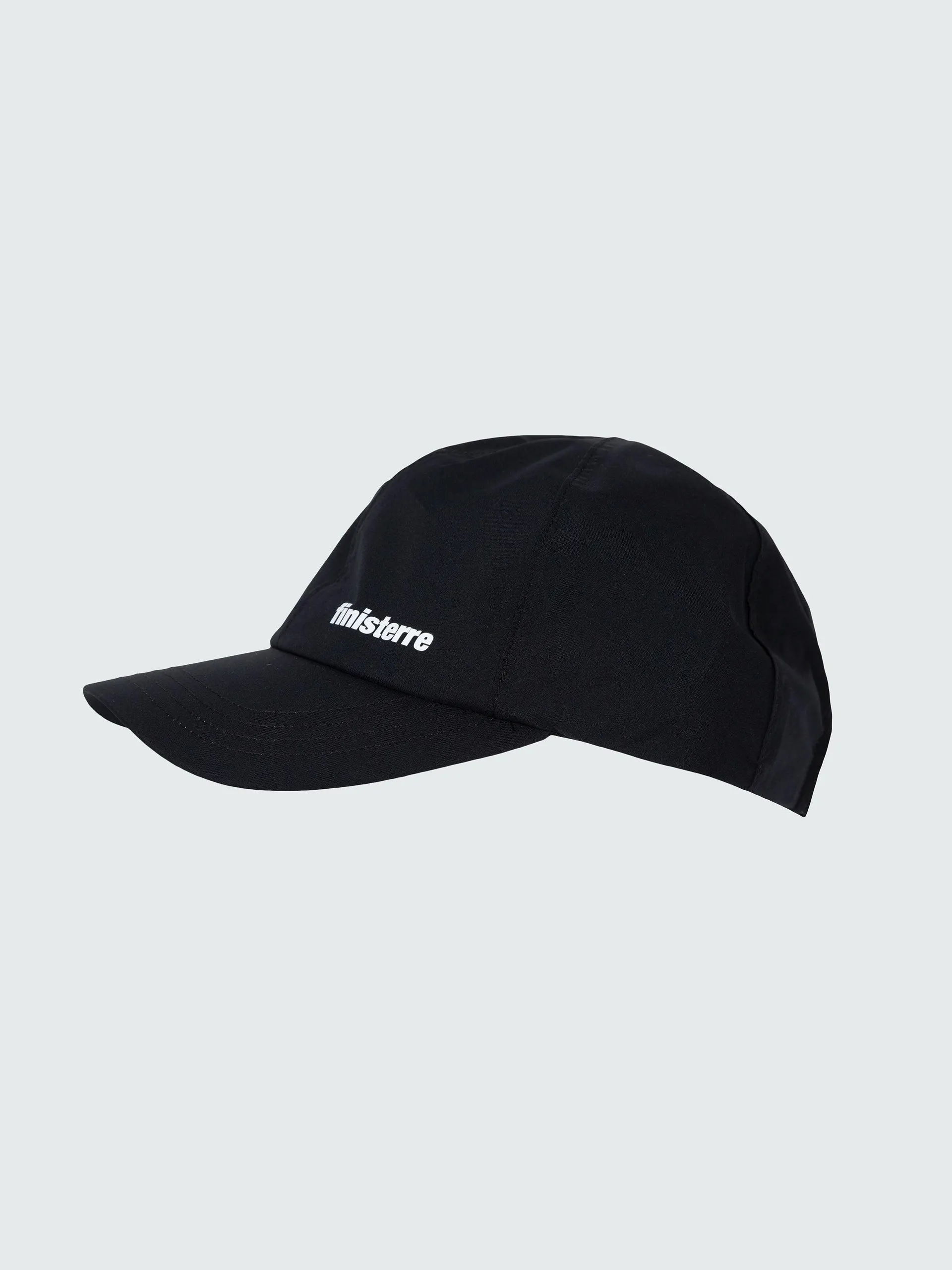 Recycled waterproof baseball cap in black