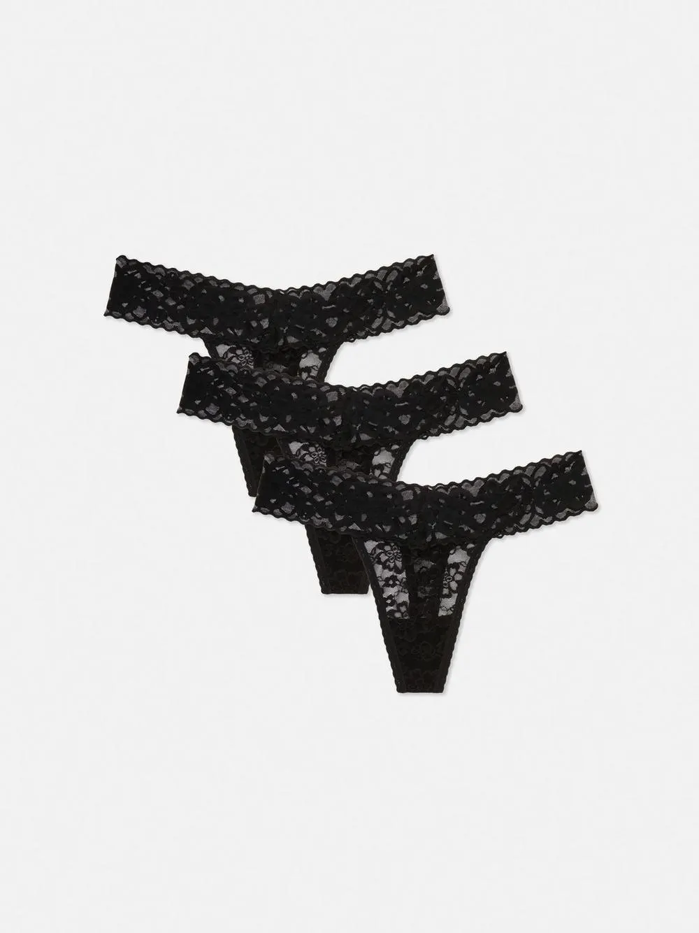 3pk Lace Bandeau Thongs