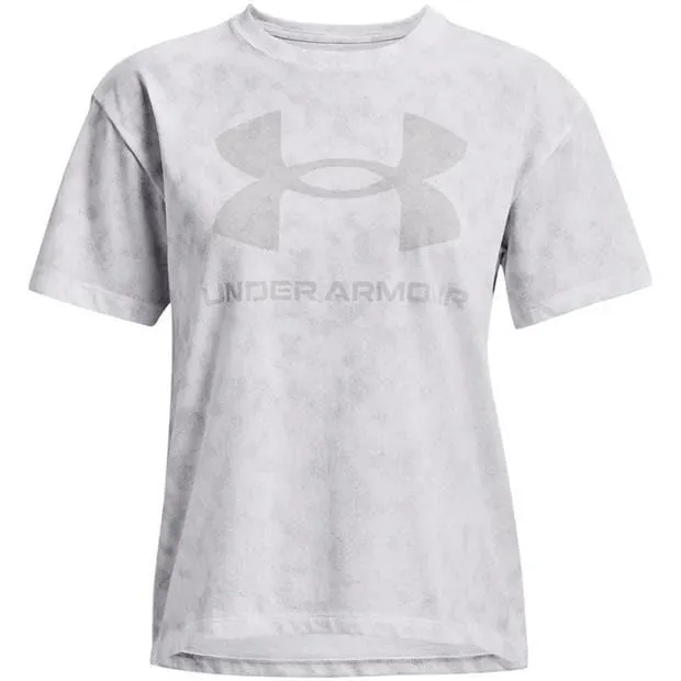 Armour Ua Logo Aop Heavyweight Ss T-Shirt Womens