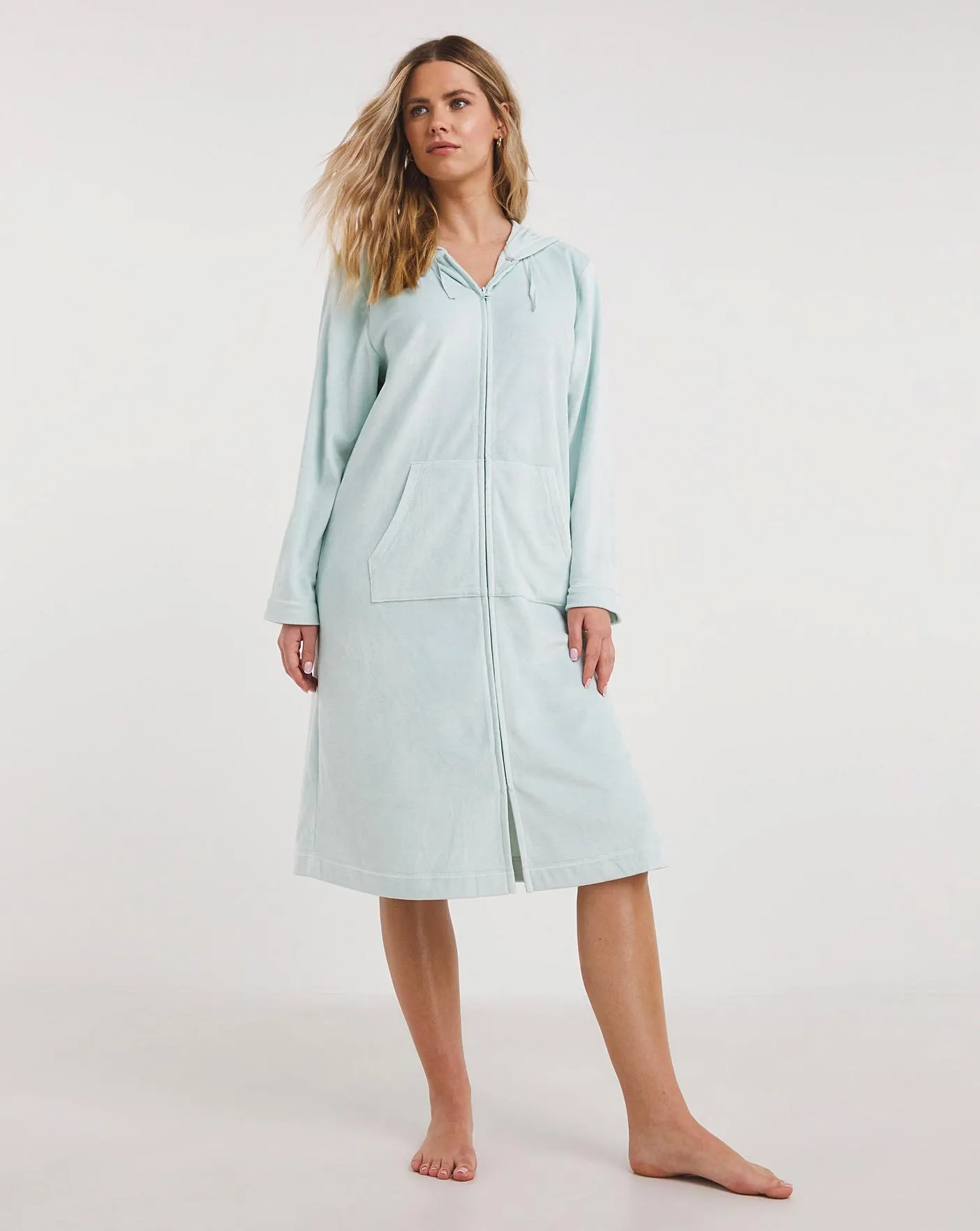 Pretty Secrets Hooded Zip Through Dressing Gown