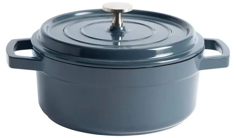 Habitat 2.4 Litre Non Stick Aluminium Casserole Dish - Blue