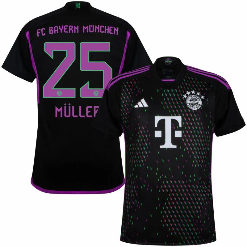adidas Bayern Munich Away Müller 25 Shirt 2023-2024 (Official Printing)