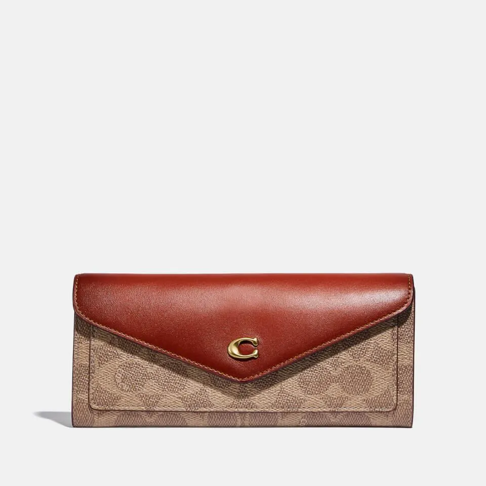 Coach Women's Colorblock Signature Wyn Soft Wallet - Tan Rust