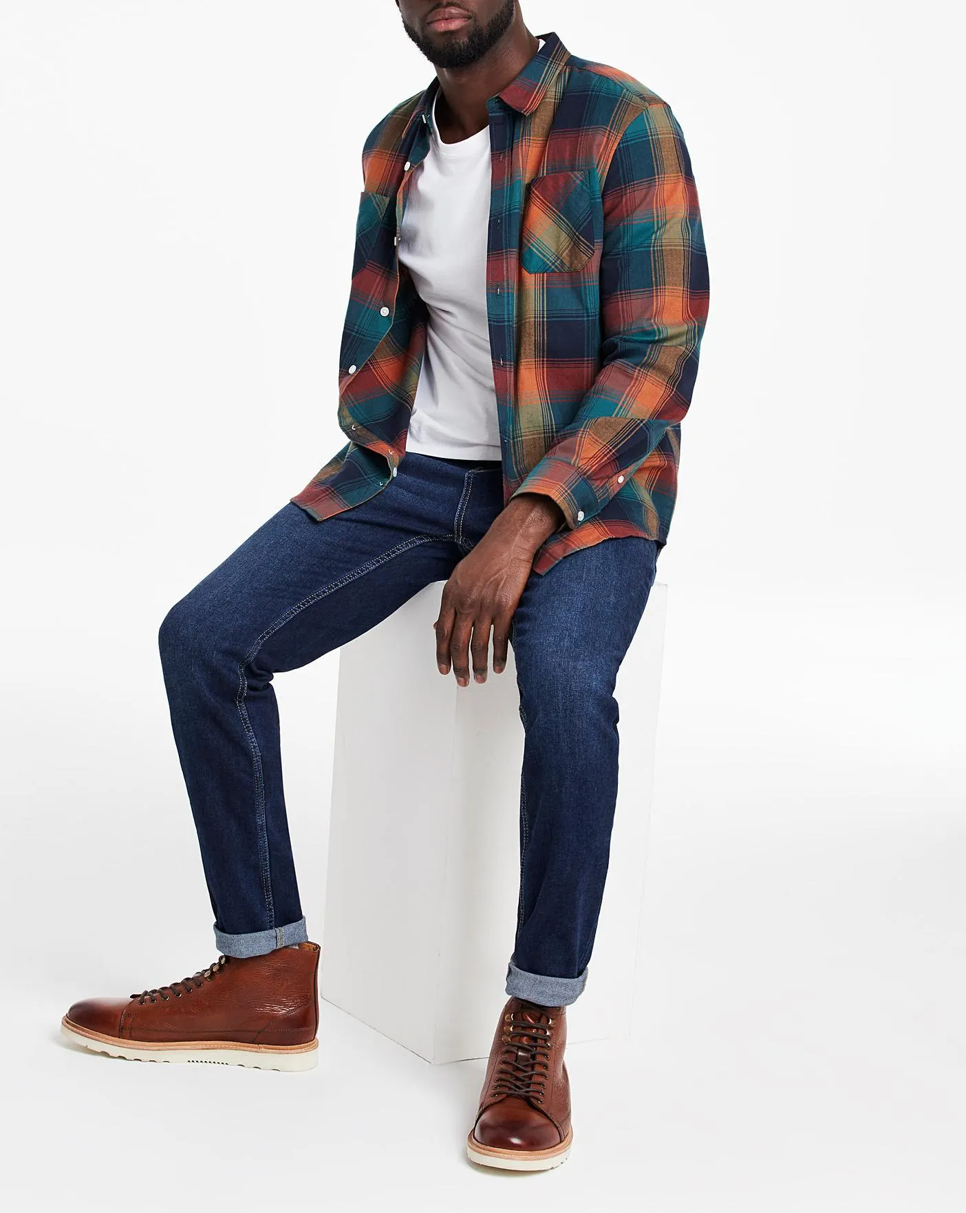 Darkwash Skinny Fit Stretch Jeans