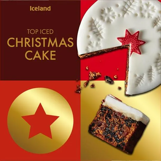 Iceland Top Iced Christmas Cake 907g