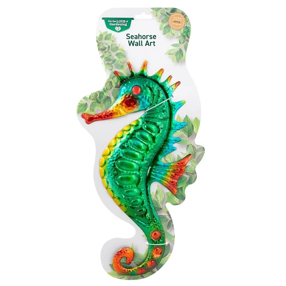SEAHORSE WALL ART - GREEN