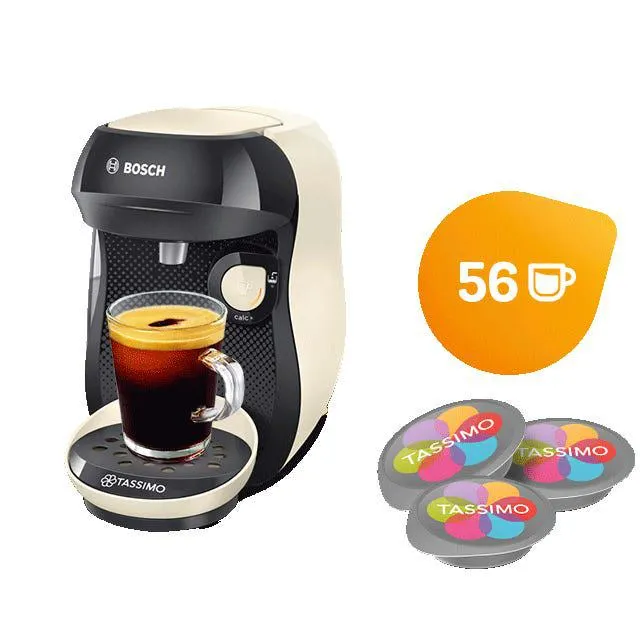 Happy Cream Coffee Machine & Tassimo Best Sellers Coffee Capsule Selection
