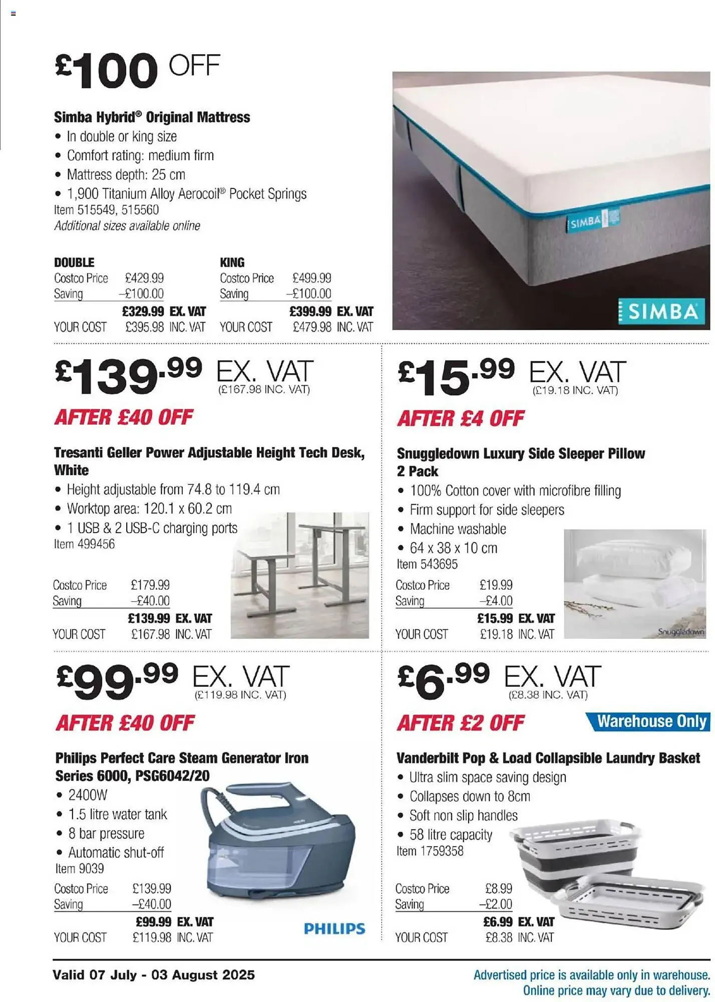 Costco leaflet from 7 July to 3 August 2025 - Catalogue Page 4