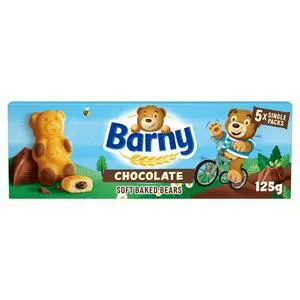 Barny Chocolate Sponge Bear Biscuits 5x25g