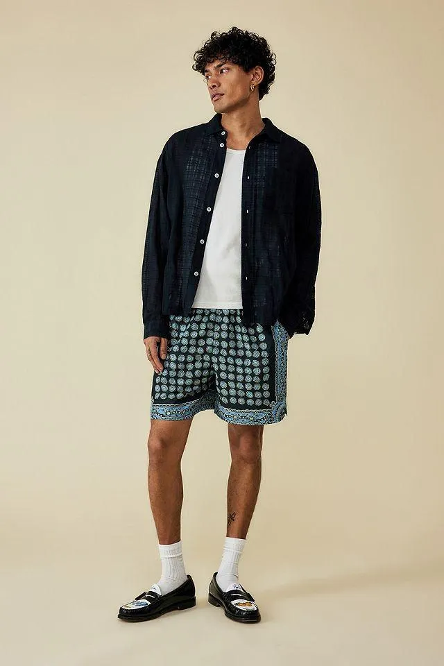 BDG Medallion Swim Shorts