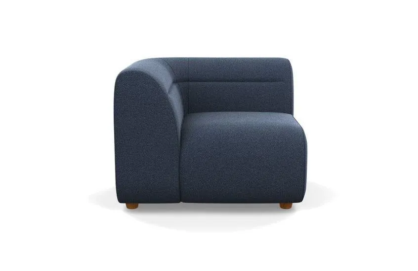 Lilli Corner Unit Left Module Boucle Indigo Natural Beech Feet