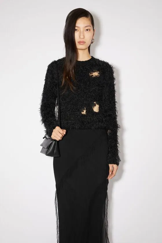 Wool blend cut-out jumper Runway Show