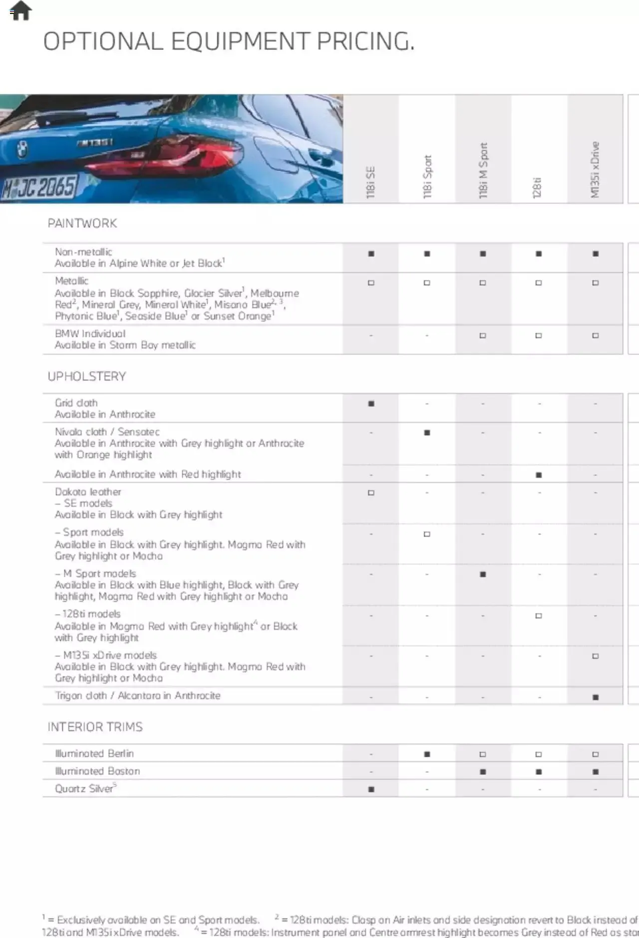 BMW - 1 Series Brochure from 1 January to 31 December 2023 - Catalogue Page 51