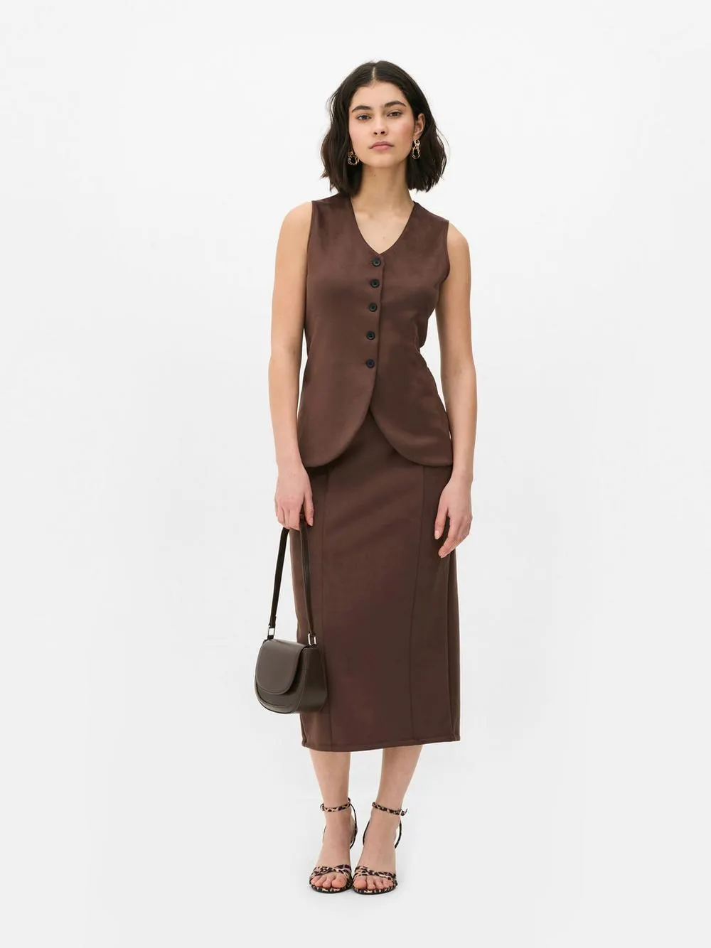 Faux Suede Waistcoat