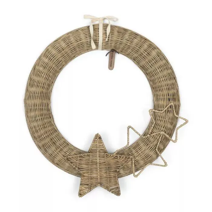 Wreath Rustic Rattan Falling Star