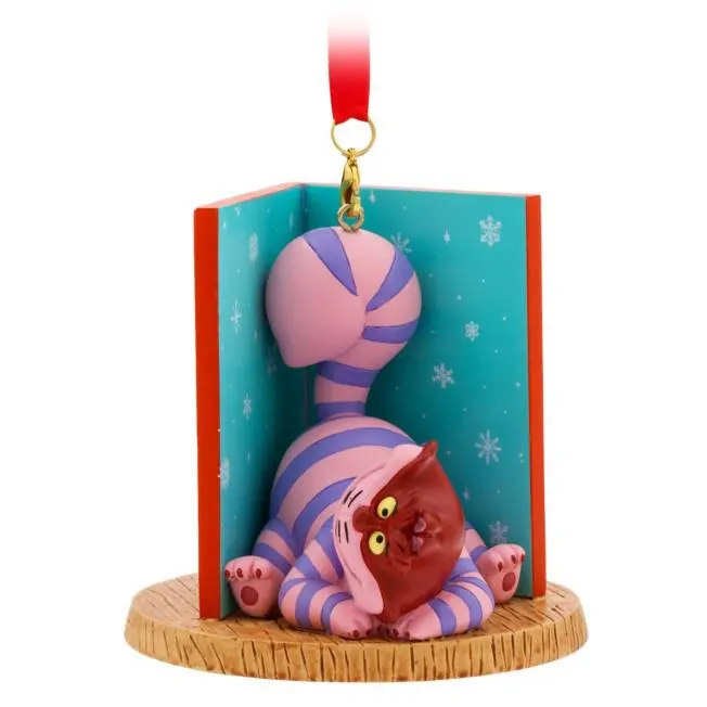 Cheshire Cat Festive Book Ornament, Alice in Wonderland