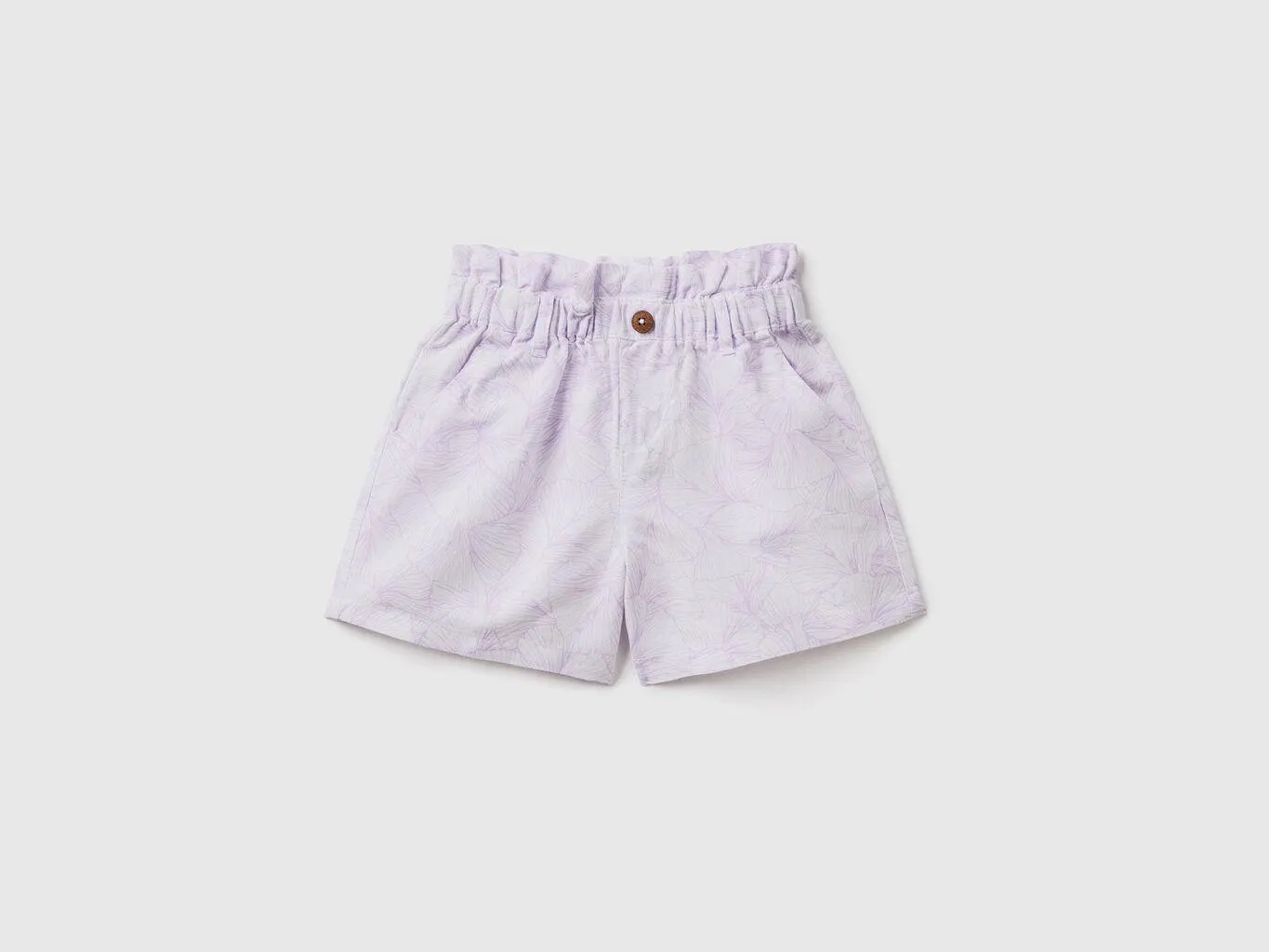 Paperbag shorts in linen blend