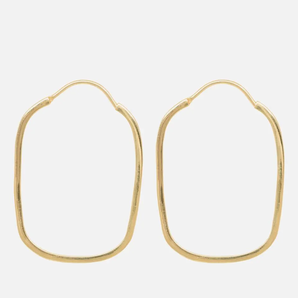 anna + nina Link 14-Karat Gold-Plated Hoop Earring