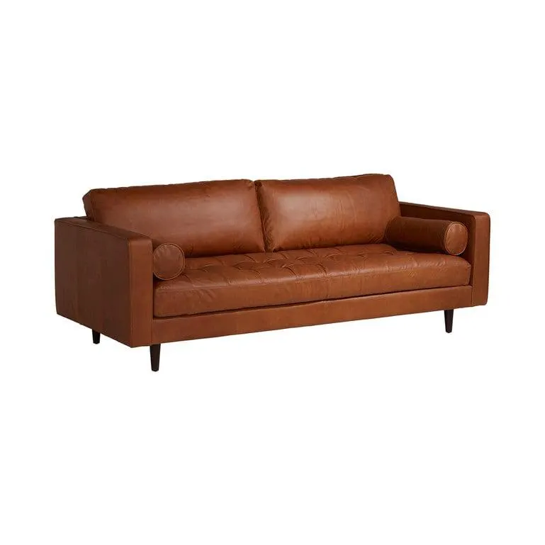 Large Leather 3 Seater Sofa