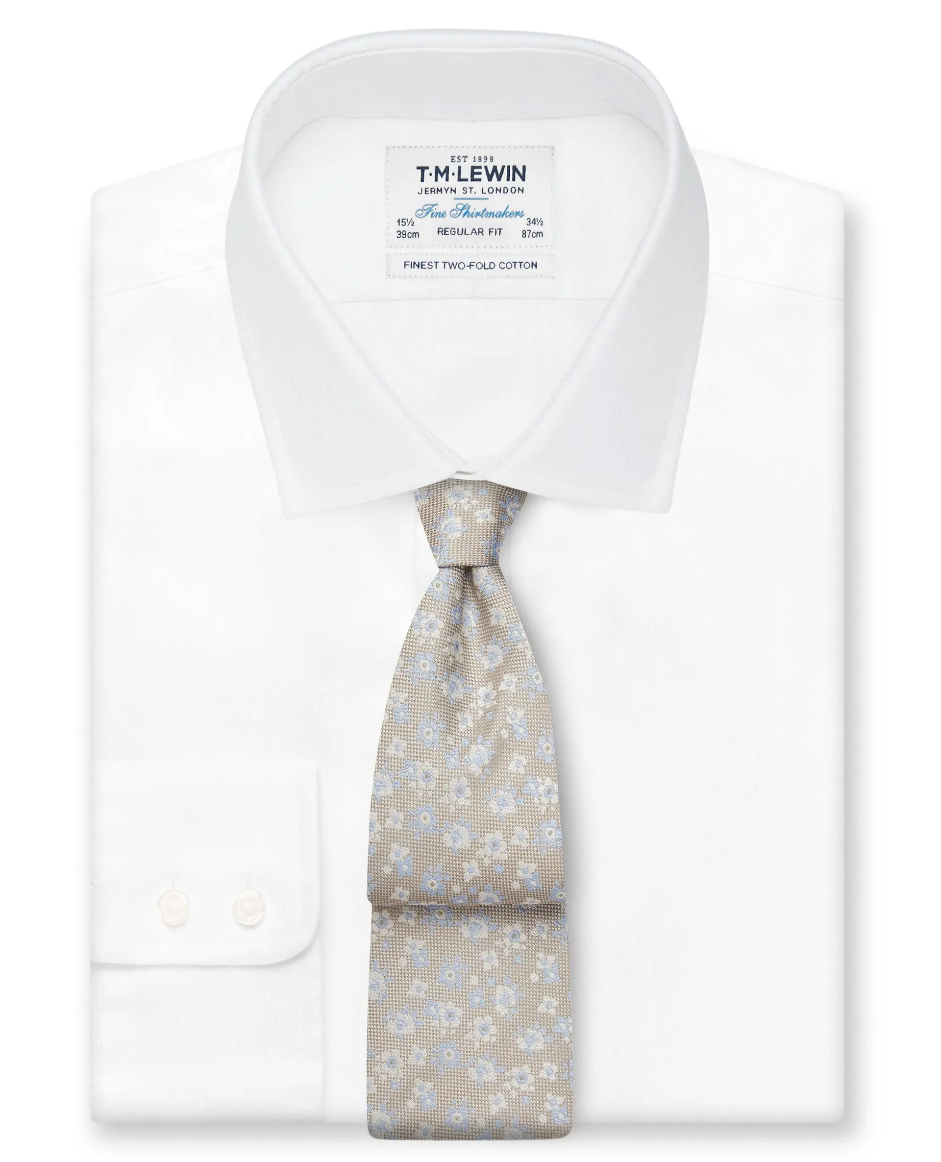 Occasionwear Wide Champagne Floral Silk Tie