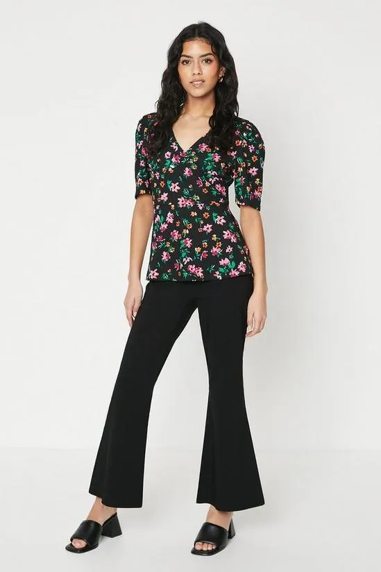Petite Button Tab Bengaline Trouser