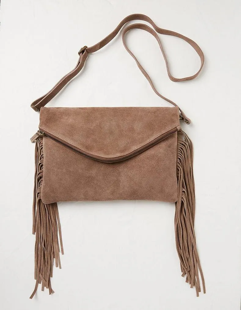 Maelie Tassel Suede Crossbody Bag