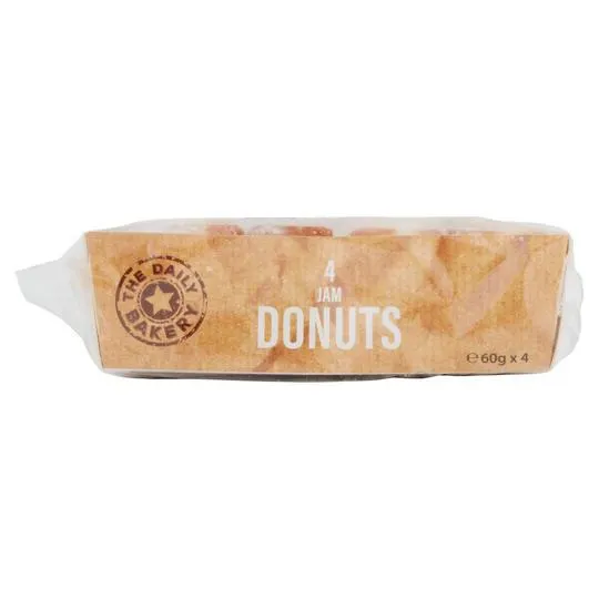 The Daily Bakery 4pk Jam Donuts