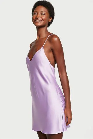 Satin Open Back Slip