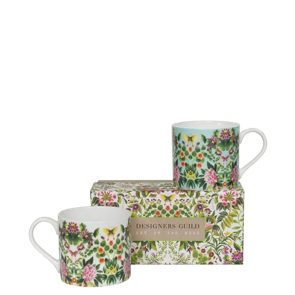 Ikebana Damask Mugs NEW