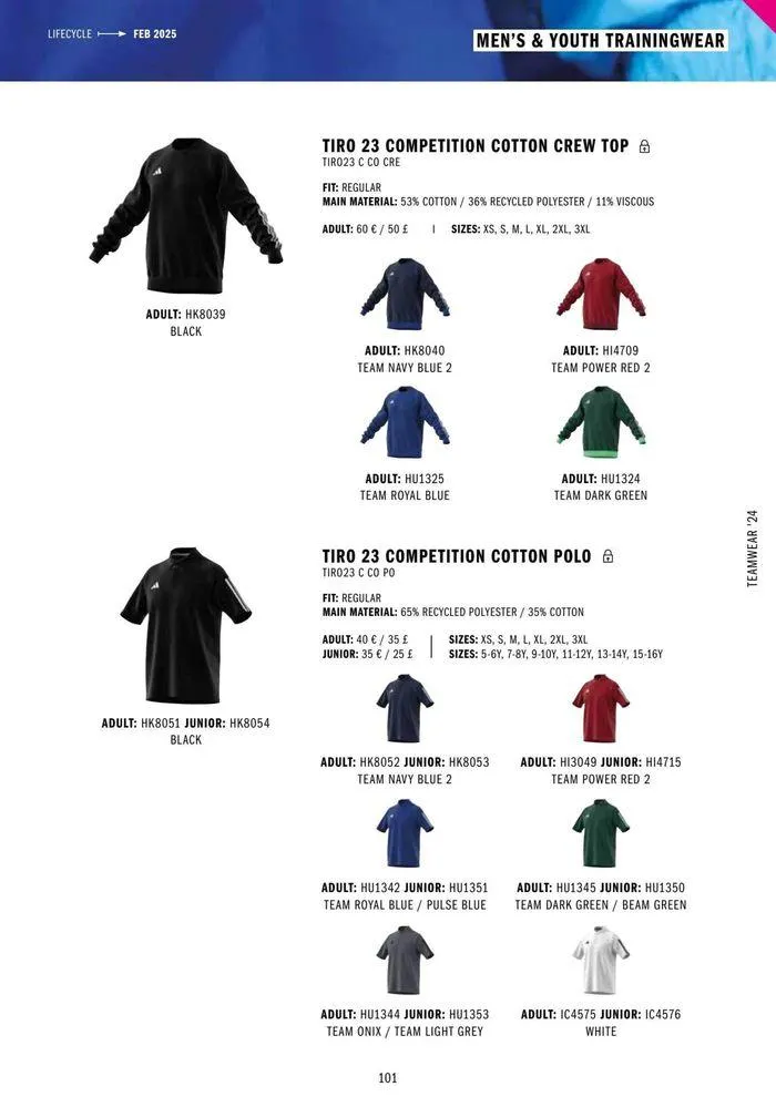 Adidas Teamwear 2024 from 11 March to 31 December 2024 - Catalogue Page 101