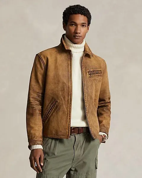 Leather Newsboy Jacket