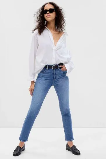 High Waisted Vintage Slim Jeans