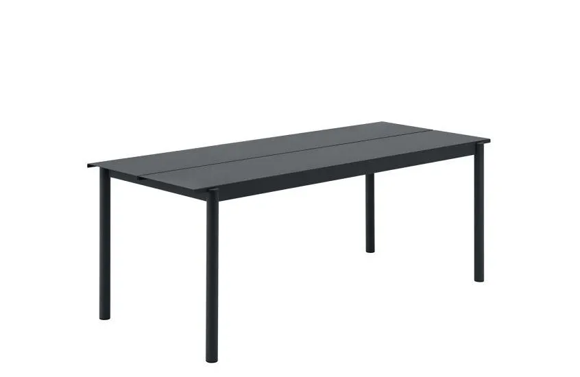 Linear Outdoor Steel Dining Table