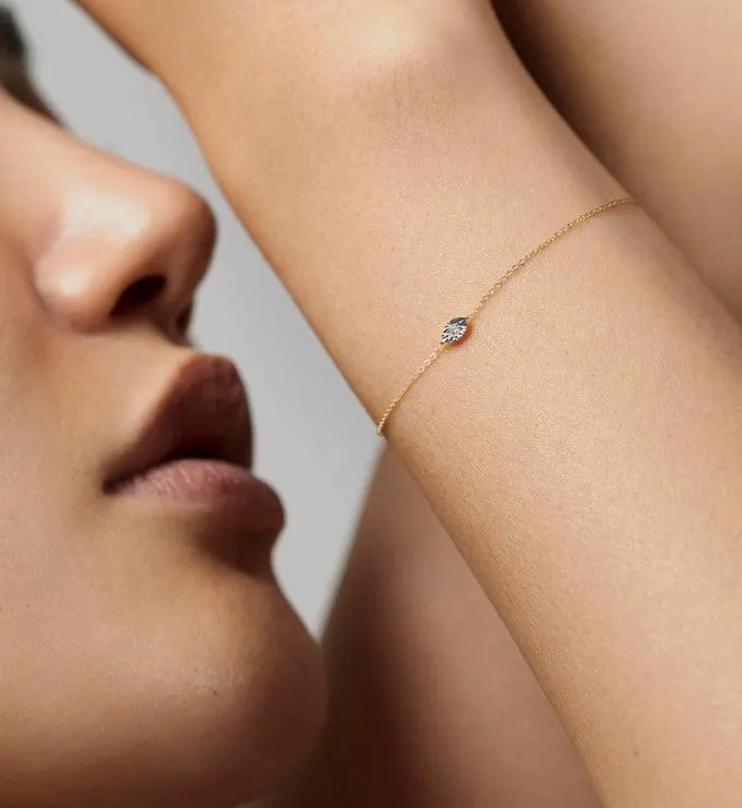 Diamond Marquise Chain Bracelet