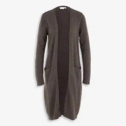 Brown Longline Cardigan