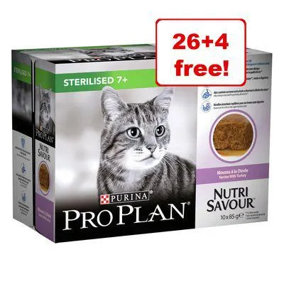Purina Pro Plan Wet Cat Food – 26 + 4 Free!*