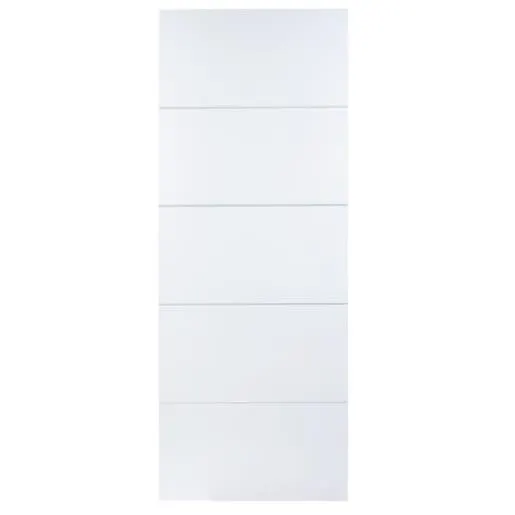 Wickes Halifax White Smooth Moulded 5 Panel Internal Door