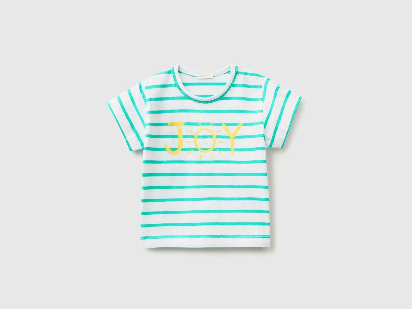 Striped t-shirt with slogan