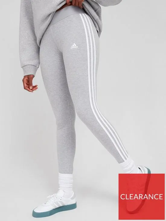 Essentials 3 Stripes Legging - Medium Grey Heather