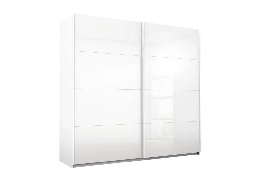 Lima 226cm 2 Door Sliding Wardrobe with Glass Front 210cm Tall