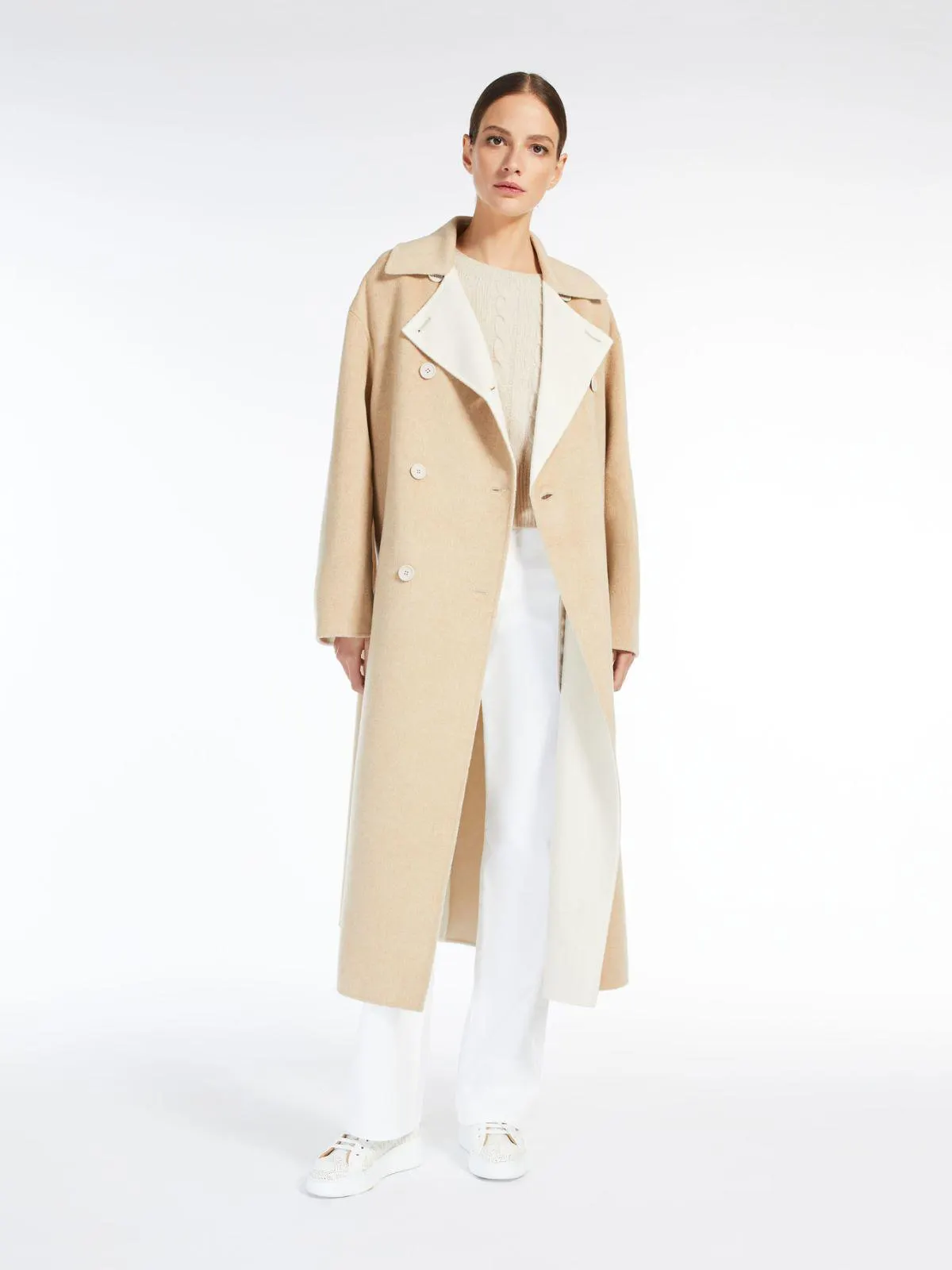 Cashmere-blend trench coat