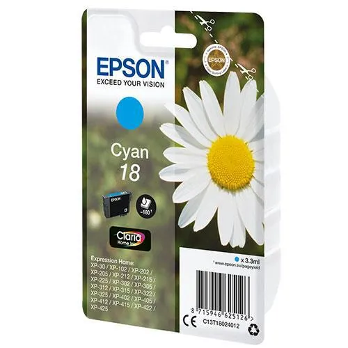 Epson Cyan 18 Claria Ink Cartridge