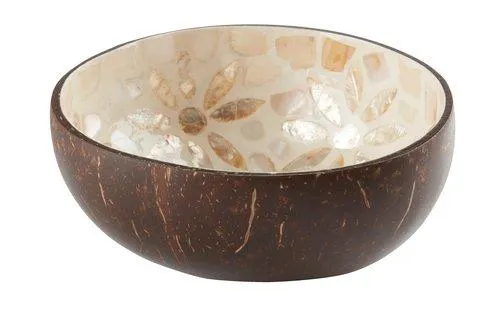 Decorative bowl BLEKET painted coconut