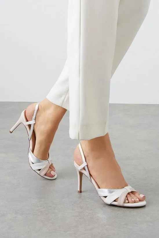 Celeste Cut Out Detail Slingback Heeled Sandals
